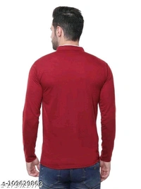 Afelix Solid Men ManadrianColler Butten T-Shirt - XL