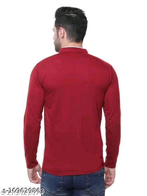 Afelix Solid Men ManadrianColler Butten T-Shirt - XL
