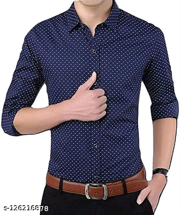 Trendy Causal Full Sleeve Shirt For Men - 🪙, S