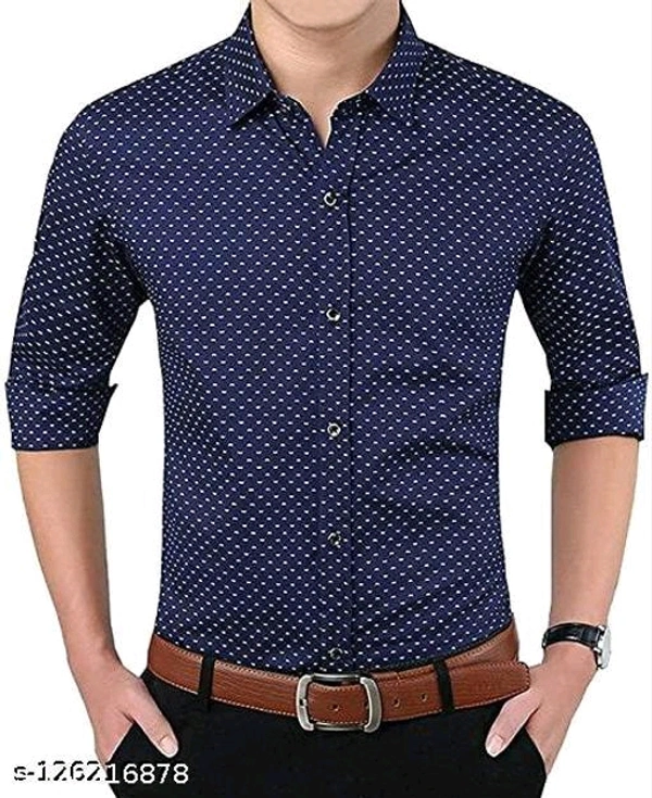 Trendy Causal Full Sleeve Shirt For Men - 🪙, S