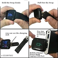IDS116 SMART BRACELET WATCH IT SUPPORTS ONLY NOTIFICATION Smartwatch  (Black Strap, FREEE SIZE) - 🪙