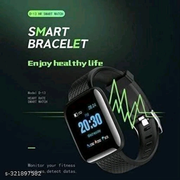 IDS116 SMART BRACELET WATCH IT SUPPORTS ONLY NOTIFICATION Smartwatch  (Black Strap, FREEE SIZE) - 🪙