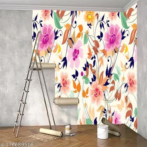 Floral Interiors Wall - Peel And Stick, Self Adhesive ,Waterproof Wall Sticker - Wallpaper For Bedoom,Living Room,Kitchen,Office - 16 Inch by 90 Inch - 🪙