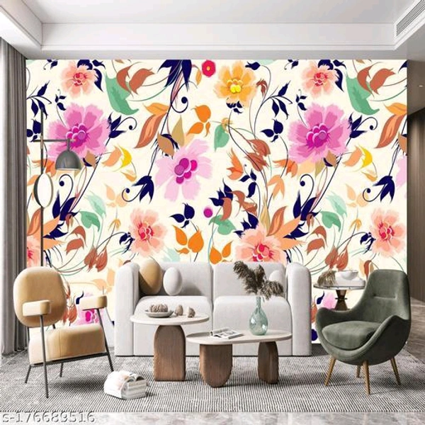 Floral Interiors Wall - Peel And Stick, Self Adhesive ,Waterproof Wall Sticker - Wallpaper For Bedoom,Living Room,Kitchen,Office - 16 Inch by 90 Inch - 🪙