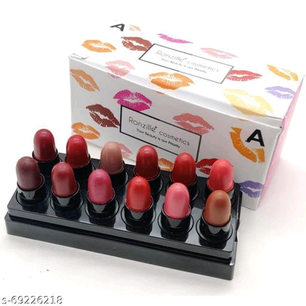 Ronzille Mini Bullet Lipstick Set of 12 Shade A
