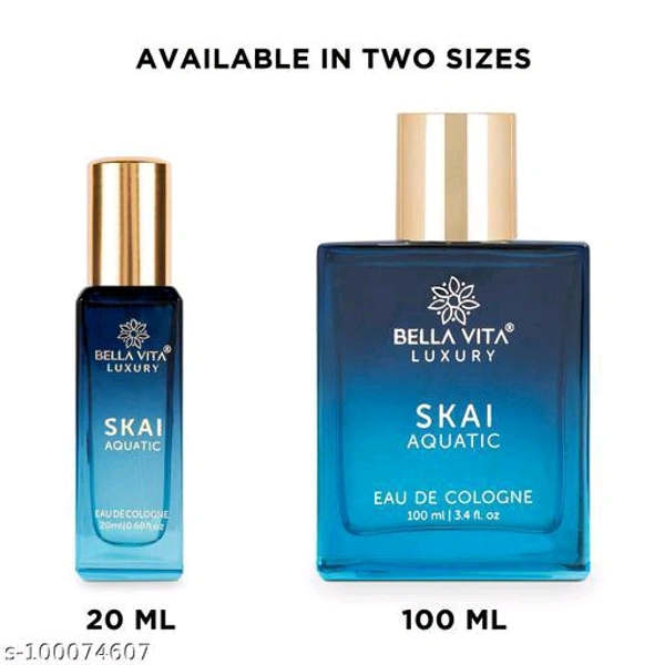 Bella Vita Organic SKAI AQUATIC Unisex Cologne Perfume For Men & Women with Musky & Fresh Fragrance 20 ML Unisex Perfumes