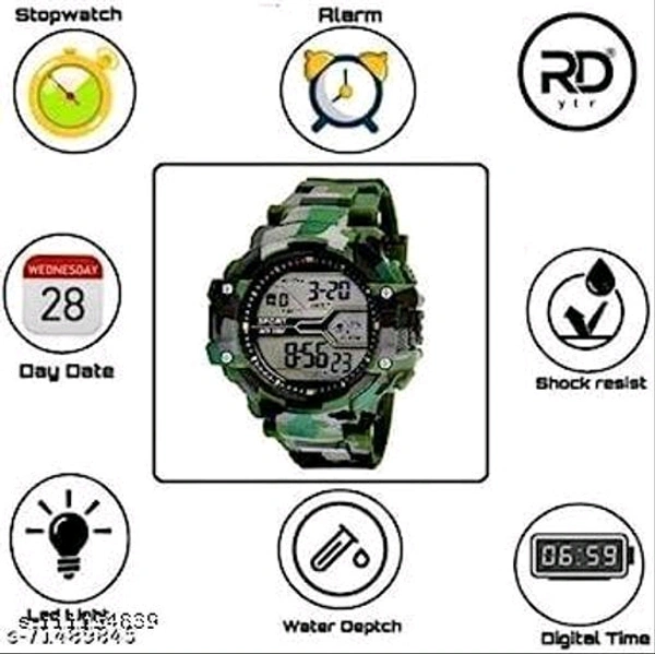 Digital Sports Watch for Mens Kids Sports Watch for Boys - Military Army Watch for Men