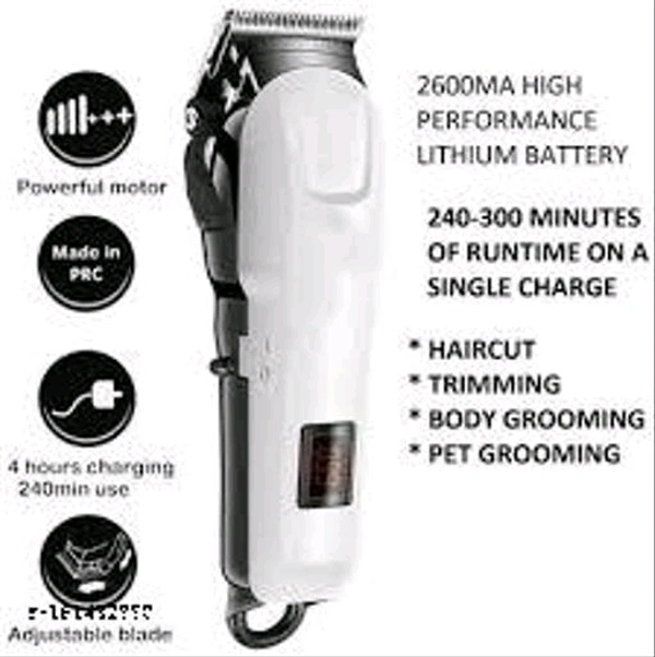 809A Trimmer 120 min Runtime with 4 Length Settings, Digital Display, Self Sharpning Stainless Steel Blades (White)Name: 809A Trimmer 120 min Runtime with 4 Length Settings, Digital Display, Self Sharpning Stainless Steel Blades (White)Product Name: 809A Trimmer 120 min Runtime with 4 Length Settings, Digital Display, Self Sharpning Stainless Steel Blades (White)