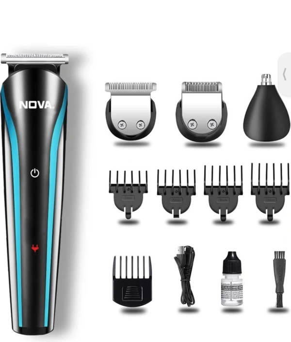 NOVA NG 1145 Trimmer 60 min Runtime 8Length Settings (Black, Blue)
