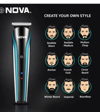 NOVA NG 1145 Trimmer 60 min Runtime 8Length Settings (Black, Blue)
