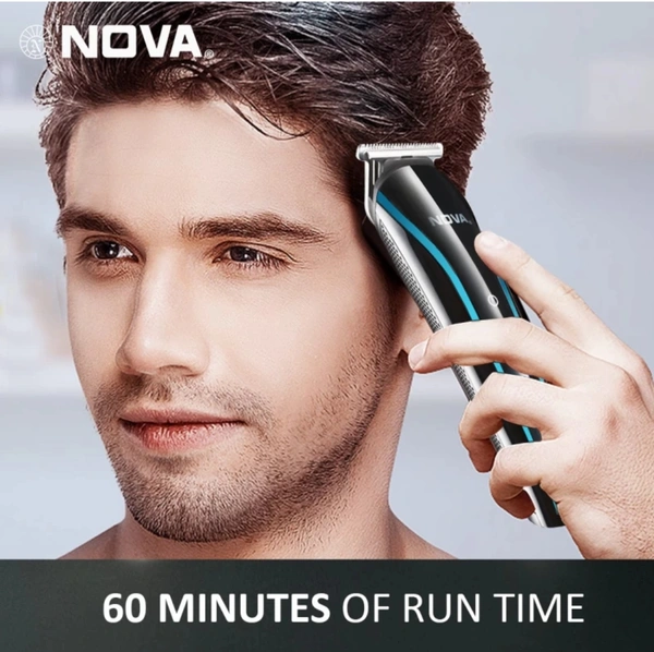 NOVA NG 1145 Trimmer 60 min Runtime 8Length Settings (Black, Blue)