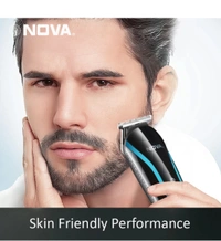 NOVA NG 1145 Trimmer 60 min Runtime 8Length Settings (Black, Blue)