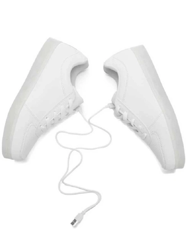 mr shoes LED 003 White imported 7 color light high quality shoes Running Shoes For Men (White)