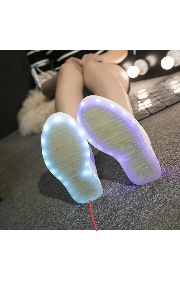 mr shoes LED 003 White imported 7 color light high quality shoes Running Shoes For Men (White)