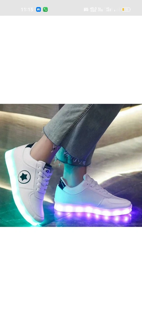 Z Blue Led High Light Glowing with USB Cable+ charging color For Men Women children Party Wear For Men (White) - 10