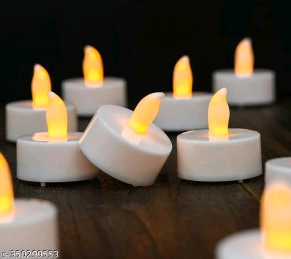 Vankaa 4 Pcs Acrylic Flameless & Smokeless Decorative Candles Tea Light Perfect for Gifts, Home, Christmas (4 Piece)