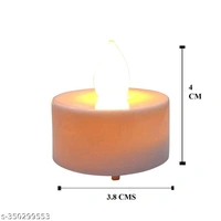 Vankaa 4 Pcs Acrylic Flameless & Smokeless Decorative Candles Tea Light Perfect for Gifts, Home, Christmas (4 Piece)