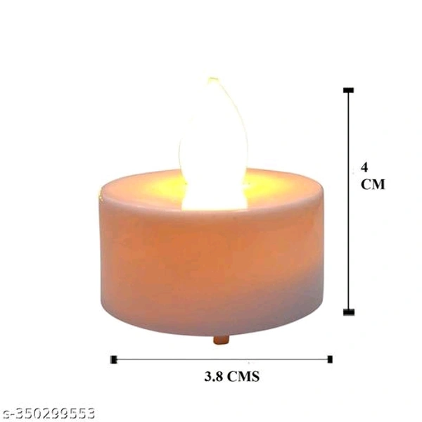 Vankaa 4 Pcs Acrylic Flameless & Smokeless Decorative Candles Tea Light Perfect for Gifts, Home, Christmas (4 Piece)