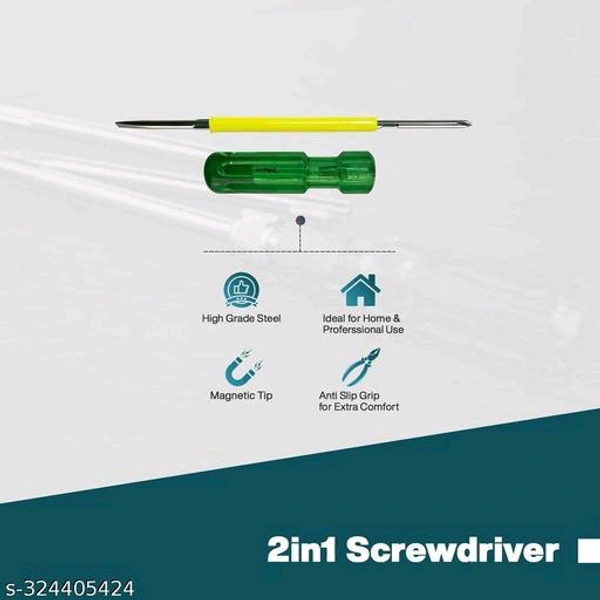 8 Inch Grip Combination Lineman Plier with 6 Inch Nose Plier 2 in 1 Screwdriver Wire Cutter and Analog Line Tester (Pack of 5)