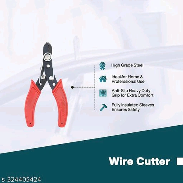8 Inch Grip Combination Lineman Plier with 6 Inch Nose Plier 2 in 1 Screwdriver Wire Cutter and Analog Line Tester (Pack of 5)