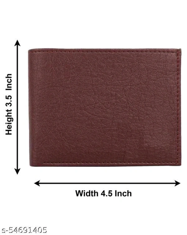 KAIN Trendy tan Leather album wallet for men - Free Size L