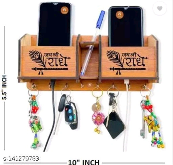 SHREE RADHE WITH BANSURI DESIGN WITH MOBILE STAND