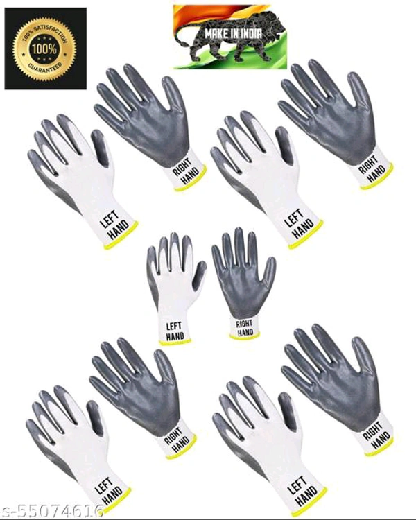 Nylon Safety Hand Gloves Multipurpose 5 pair