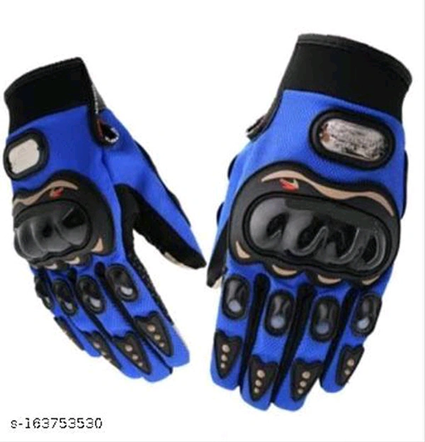 ROMIC Men's Leather Gloves Size Blue - XXL - Free Size
