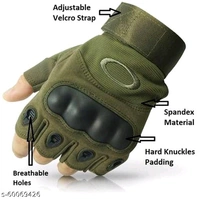 Trendy Half Finger Hard Knuckle Motorcycle Army Shooting Outdoor Green Gym Gloves M SIZE for Men
