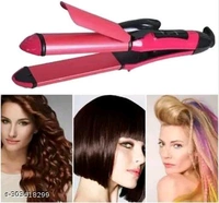 2in1 hair straightener with curler pinkrod | hair striaghtner and curler