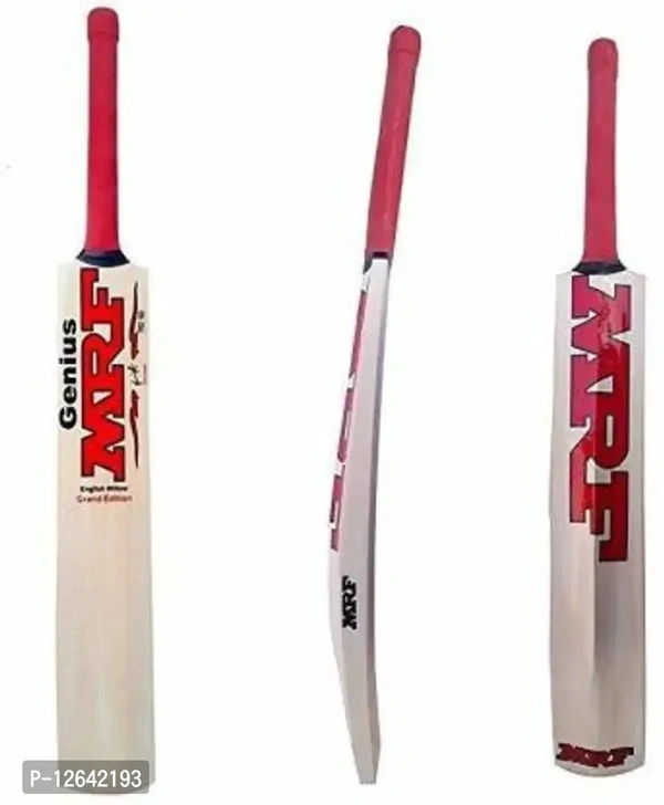 MRF SIGNATURE GENIUS GRADE BAT Poplar Willow Cricket Bat, Size-6 (Suitable For Tennis Ball Only)