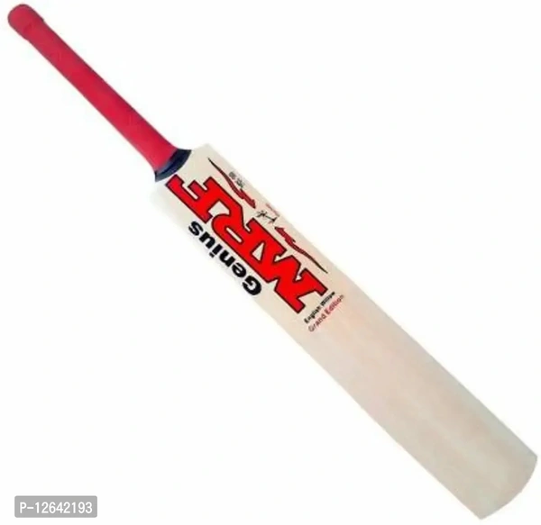 MRF SIGNATURE GENIUS GRADE BAT Poplar Willow Cricket Bat, Size-6 (Suitable For Tennis Ball Only)