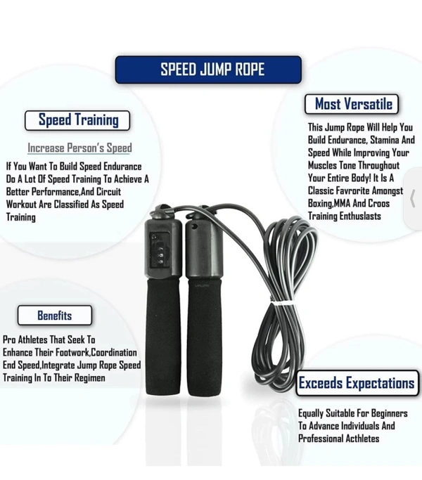 Jumping Rope with Comfortable Foam Grip