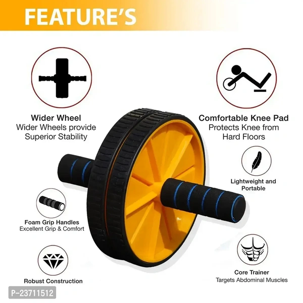 MANOGYAM Ab Roller Skipping Rope | Ab Exerciser | Abdominal Exerciser for Abs Workout | Ab Roller Wheel for Home Gym | Ab Roller for Men and Women
