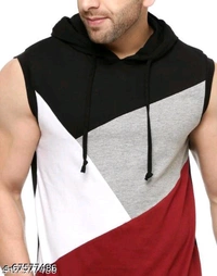   Men Striped Round Black Innerwear VestsName: Men Striped Round Black Innerwear Vests - ₹30, XXL