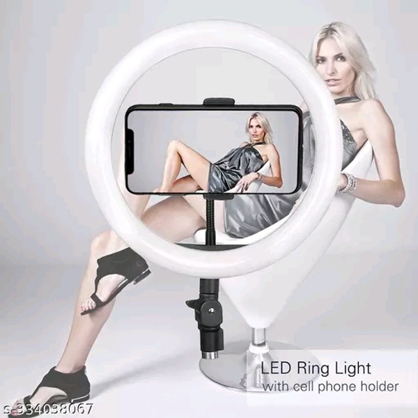 10" Portable LED Ring Light with 3 Color Modes Dimmable Lighting | for YouTube | Photo-Shoot | Video Shoot | Live Stream | Makeup & Vlogging | Compatible with iPhone/Android Phones & Cameras