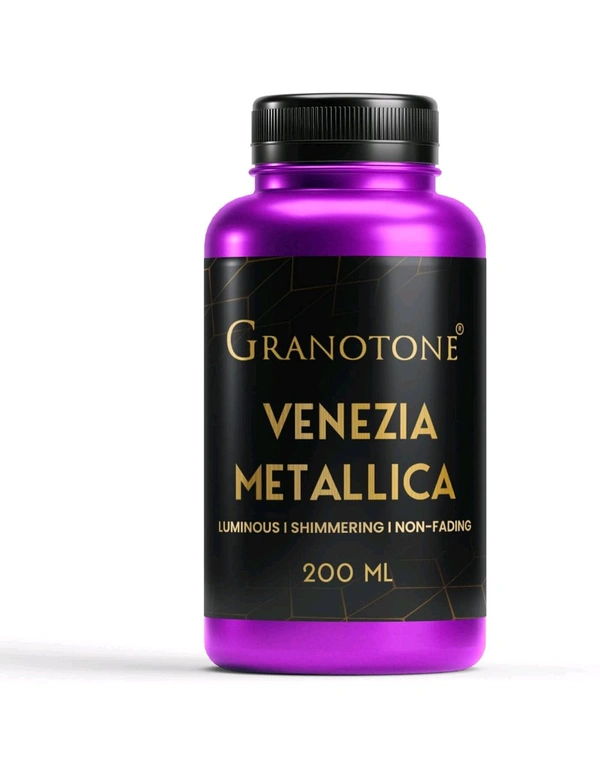 GRANOTONE Venezia Metallic Acrylic Paint, 200 ML - Extra Sheen, Non-Fading, Indoor/Outdoor, Non-Toxic, Multi-Surface - For Artists, Hobbyists & Kids - Made in India (VIOLET) - Seance