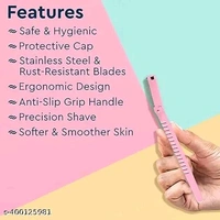 Women's Razor, Face Shaver, and Hair Trimmer for Smooth Hair Removal - Female Shaving with Gentle Care, Body Grooming, and Precise Eyebrow Trimming - High-Quality Blades Included! Pack Of 3 - ₹165