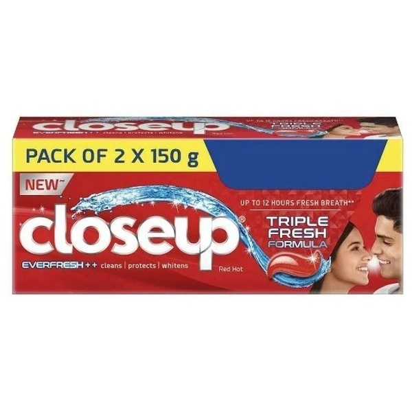 Closeup Everfresh+ Red Hot Gel Toothpaste 150 g (Pack of 2)