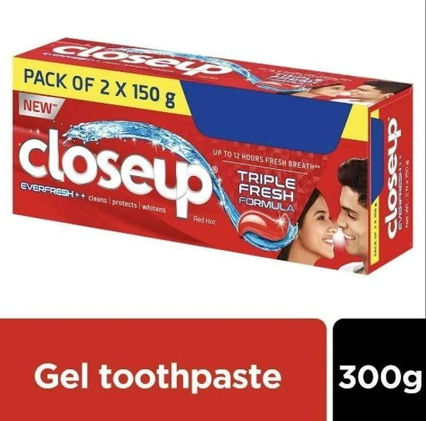 Closeup Everfresh+ Red Hot Gel Toothpaste 150 g (Pack of 2)