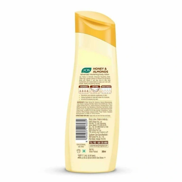 Joy Honey and Almonds Nourishing Body Lotion, 300ml (Pack of 2)