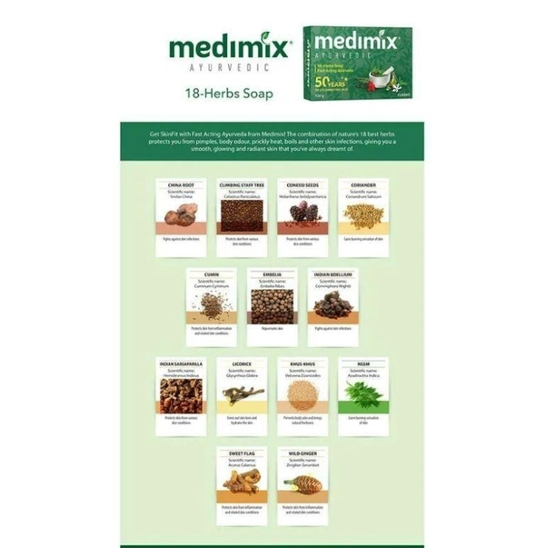 Medimix Ayurvedic 18-Herbs Classic Soap 150 g (Buy 4 Get 1 Free)