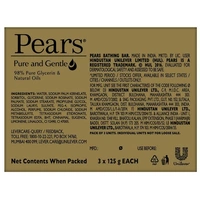 Pears Pure & Gentle Soap with Glycerin & Natural Oils 125 g (Pack of 3)