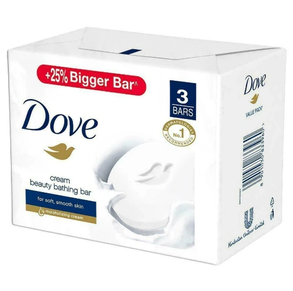 Dove Cream Beauty Bathing Bar 125 g (Pack of 3)