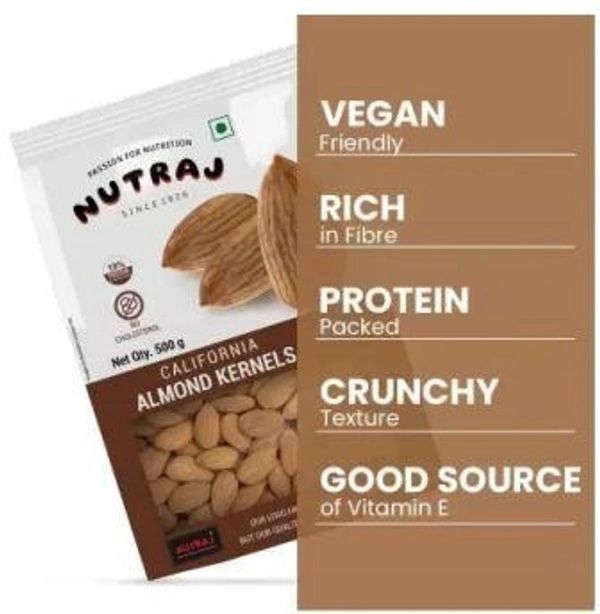 Nutraj California Almonds (Badam)  (500 g)