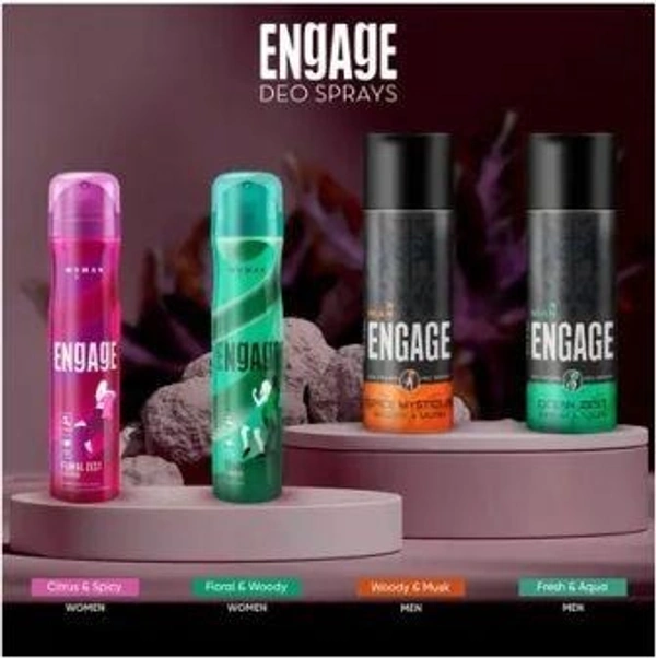 Engage Floral Zest, Citrus and Floral, Skin Friendly Deodorant Spray - For Women  (150 ml)