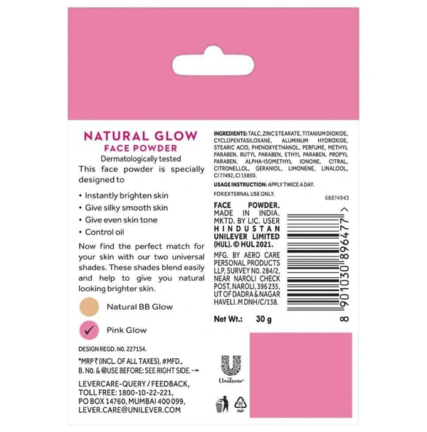 Pond's Natural Glow Face Powder Pink Glow 30 g