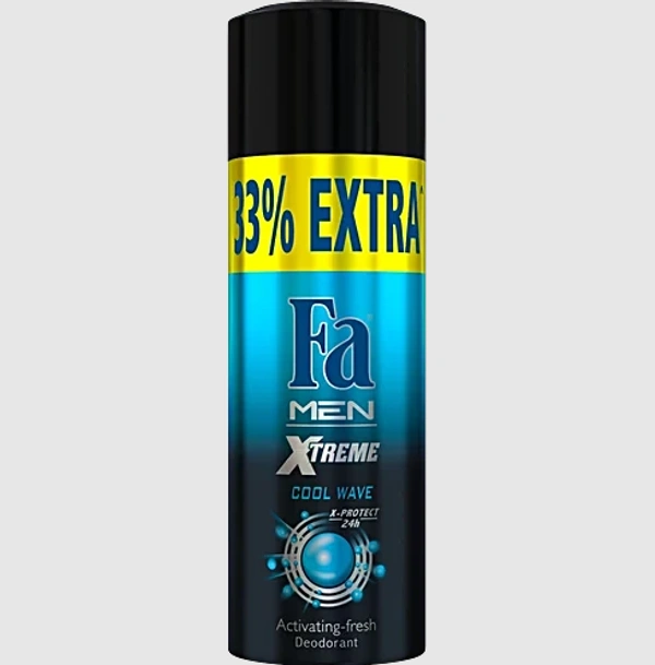 Fa Men Xtreme Cool Wave Deodorant, 150 ml + 33% free
