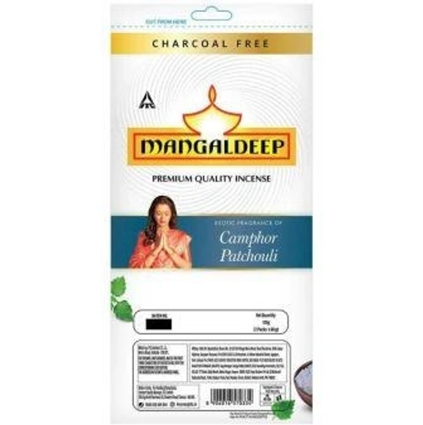 Mangaldeep Camphor Patchouli Zip Lock Agarbatti 120 g