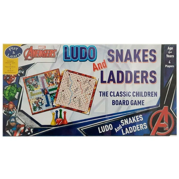 Sterling Marvel Avengers Ludo and Snakes and Ladders Board Game (4+ yrs)